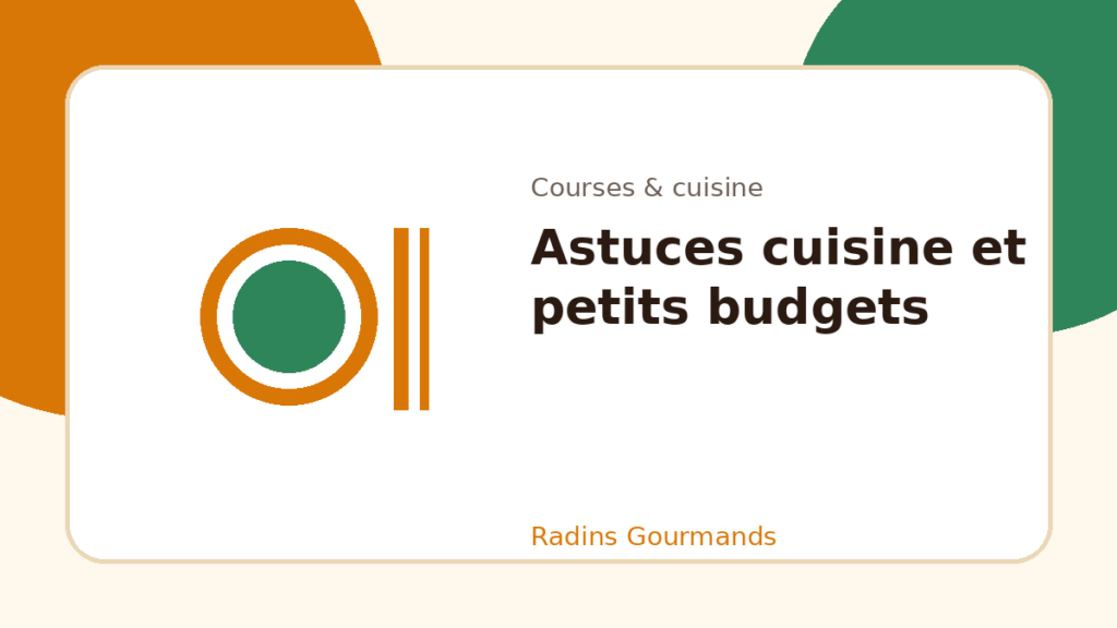 Cuisine simple et petit budget